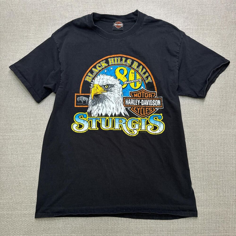 Harley Davidson Black Hills Sturgis 80th biker t-shirt graphic tee